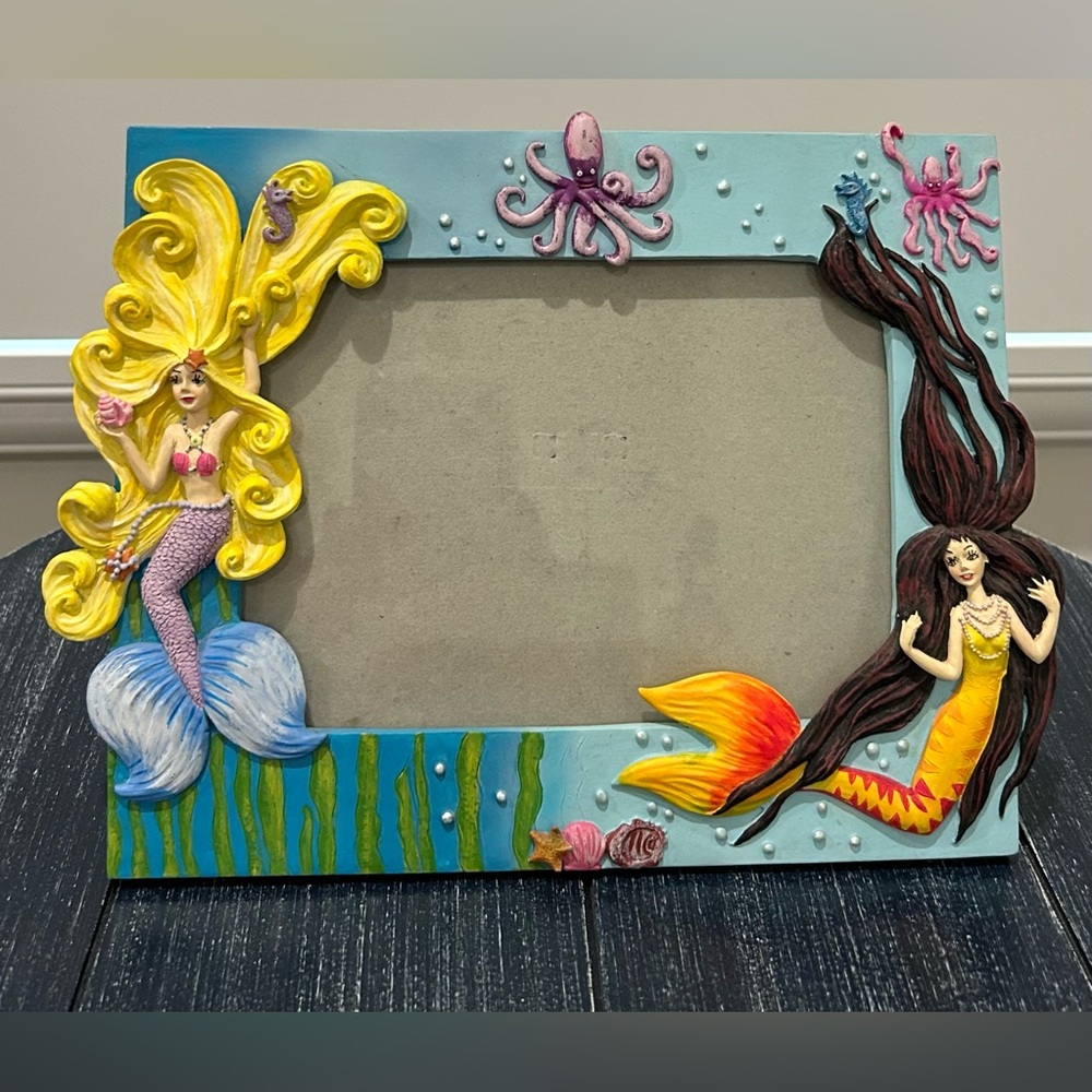 Herdoos Hand Painted Mermaid Picture Frame